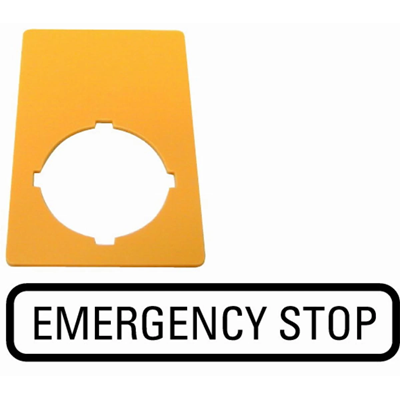 Szyld do przycisku M22-PV..Emergency Stop, M22-XZK-GB99