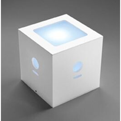 Table Cube lampa stojąca biurkowa biała mat dodatkowo zasilana baterią