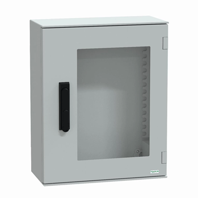 Thalassa Obudowa poliestrowa wisząca PLM z drzwiami transparentnymi zamek 3 punktowy IP66 530x430x200mm