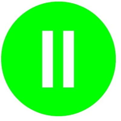 Wkładka przycisku zielona płaska "II", M22-XD-G-X2