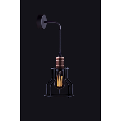WORKSHOP Lampa wisząca 15 cm czarna