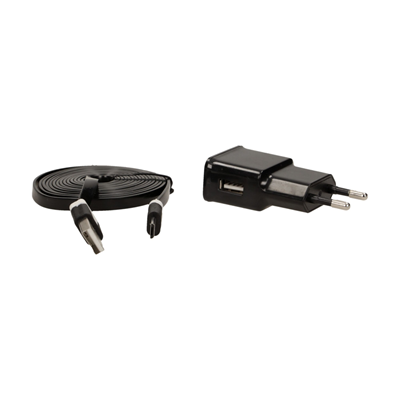 Zasilacz gniazdowy z wtyczką Micro USB do ładowarki OR-AE-1367, DC5V, 2A czarny
