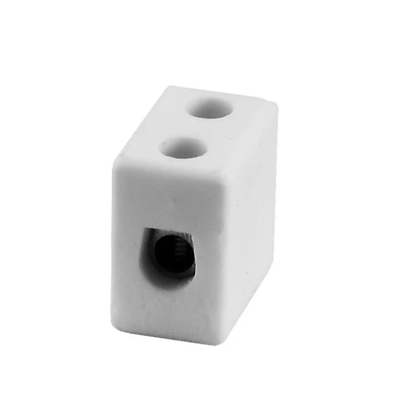 Złączka gwintowa porcelanowa 10mm² 1 tor biała