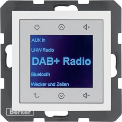 BERKER B.KWADRAT/B.3/B.7 Radio Touch DAB+ biały połysk