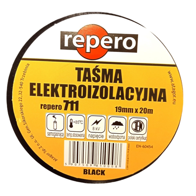 Taśma Repero 711 19mm x 20m czarna